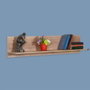 Hanah Home Raf-11-Tt-1 Estantería de Pared en Nogal Claro